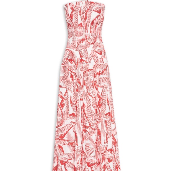 FARM Rio Strapless Red and White Dress - Picture 2 of 6